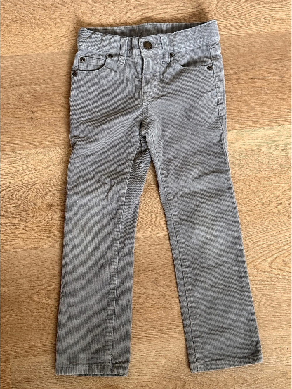 Janie and Jack Girls Gray Corduroy Pants Size 5 Classic Preppy